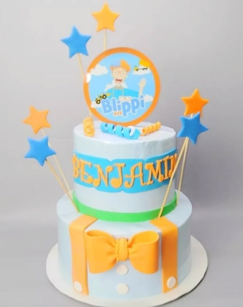 Tortas infantiles de dos pisos.