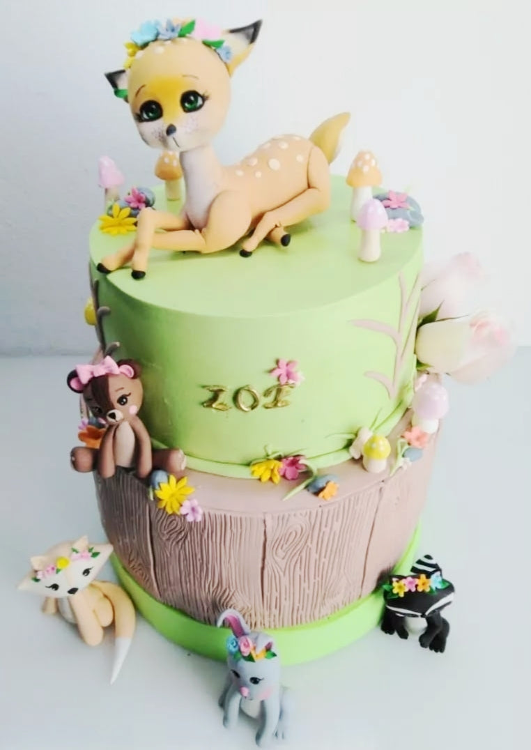 Tortas infantiles de dos pisos.