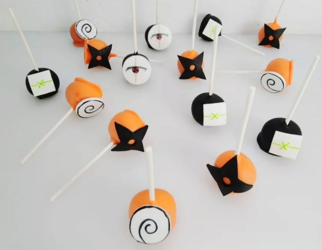 Popcake con fondant y grajeas