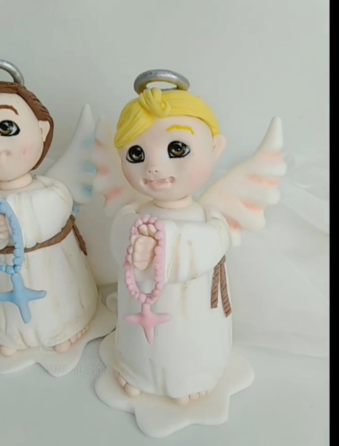 Adornos de porcelana para tortas de bautismo